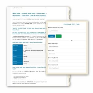 Bank IFSC Finder WordPress Plugin